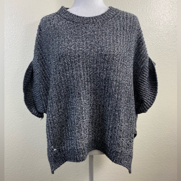 BCBGMAXAZRIA Wool Blend Chunky Knit Boxy Oversized Sweater Women’s XS/Small Fall - Picture 1 of 15